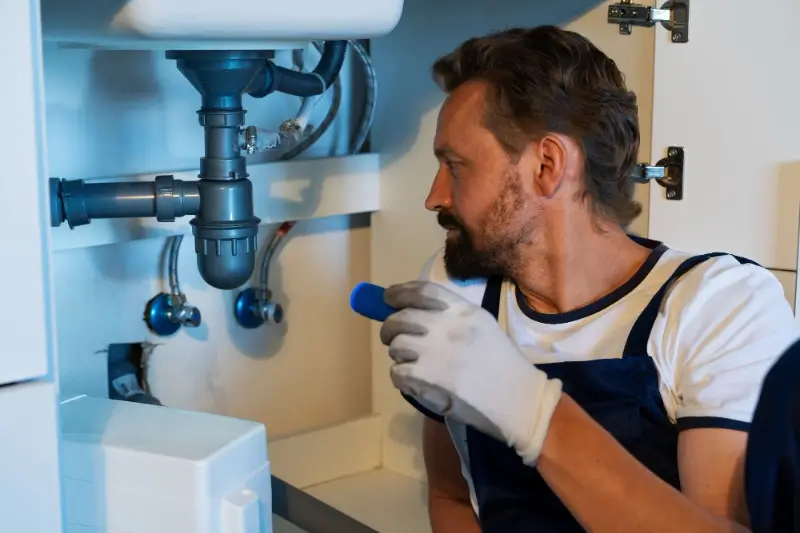Licensed Local Plumbers Pro technician performing professional inspection services in Johnstown PA